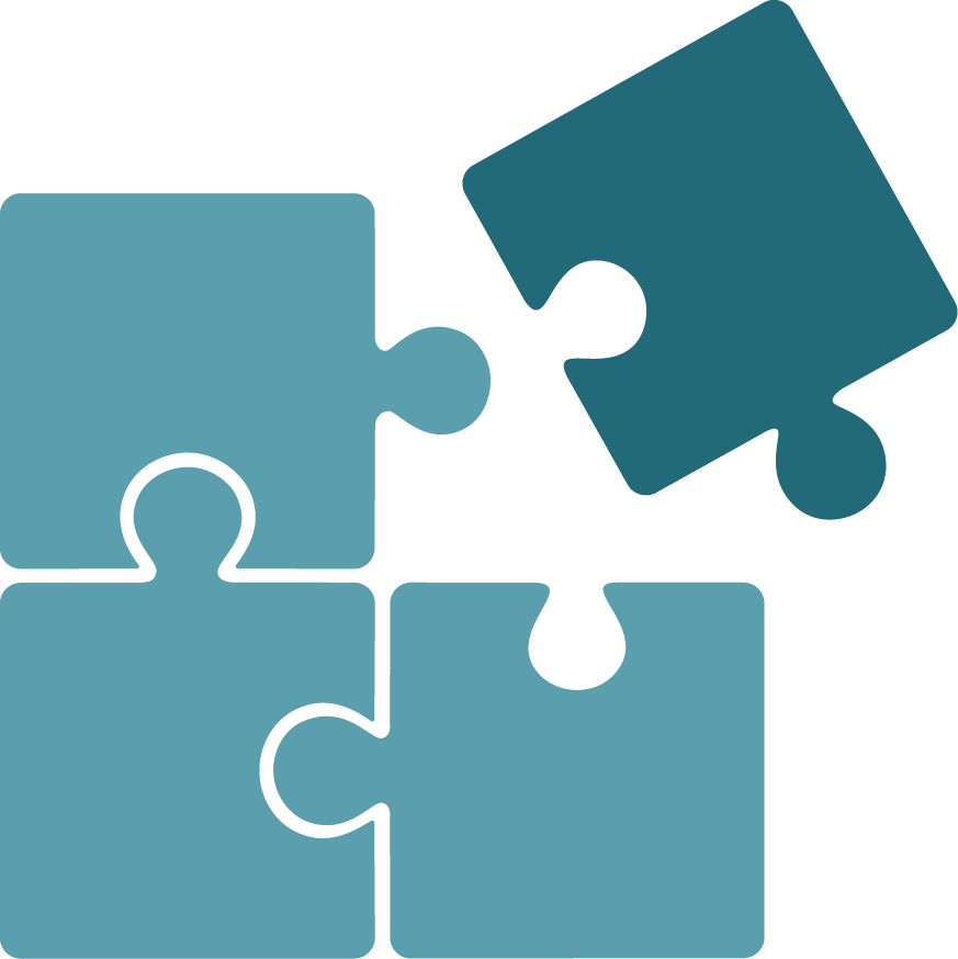 Puzzleteile als Symbol für Teamarbeit und offene Stellen bei Maler Theis
